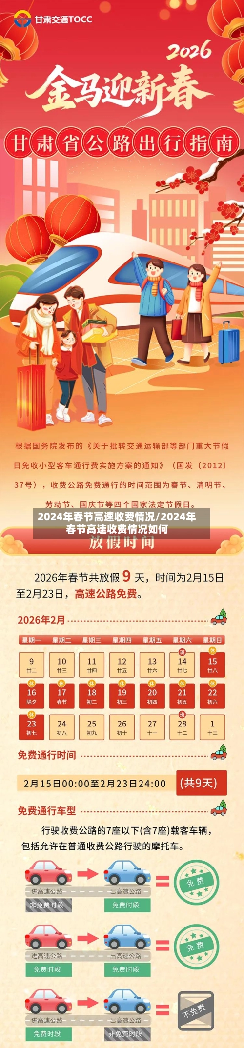 2024年春节高速收费情况/2024年春节高速收费情况如何-第2张图片