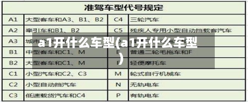 a1开什么车型(a1开什么车型)