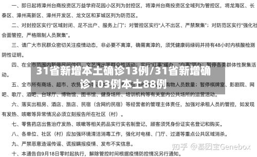 31省新增本土确诊13例/31省新增确诊103例本土88例-第3张图片