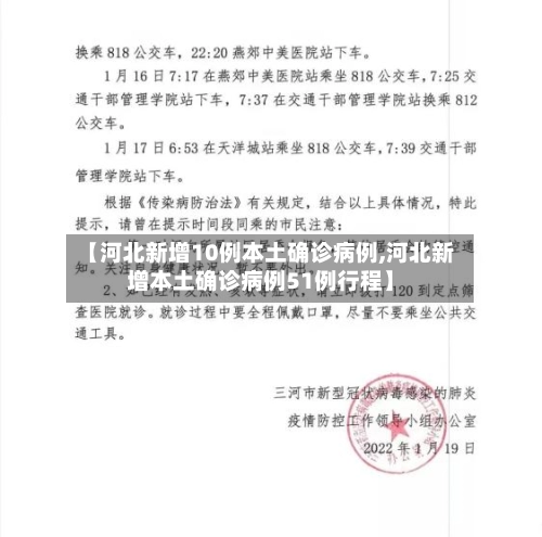 【河北新增10例本土确诊病例,河北新增本土确诊病例51例行程】-第2张图片