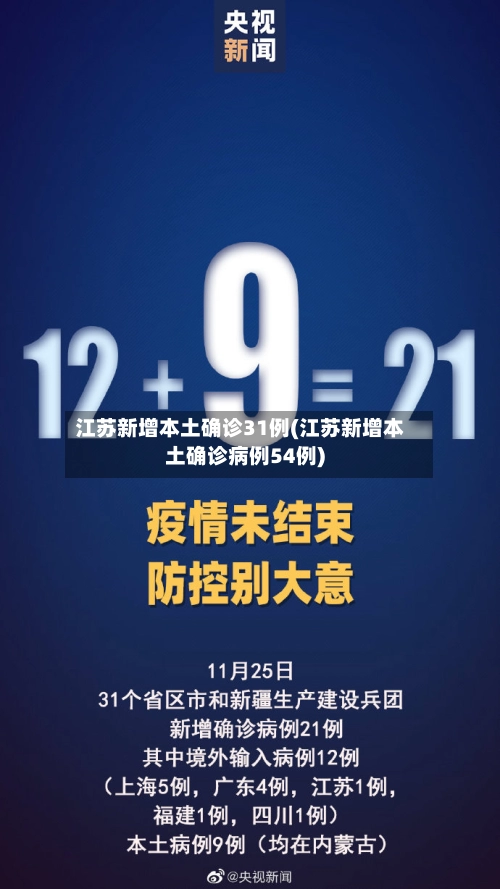 江苏新增本土确诊31例(江苏新增本土确诊病例54例)-第2张图片