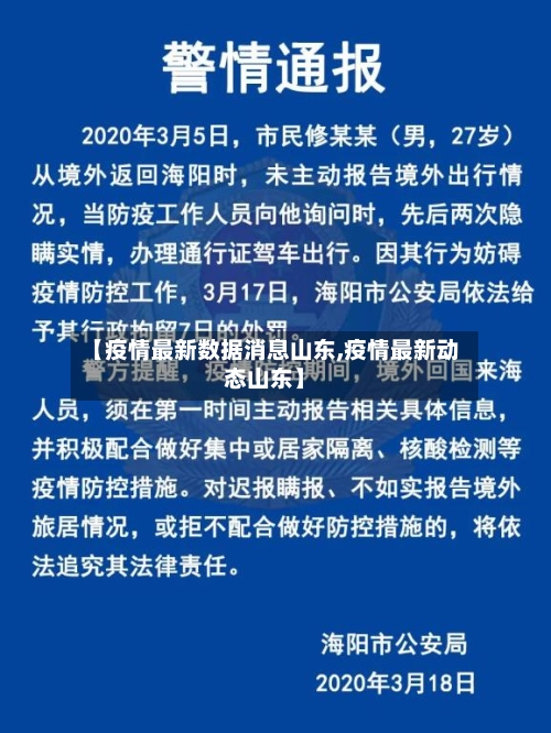 【疫情最新数据消息山东,疫情最新动态山东】