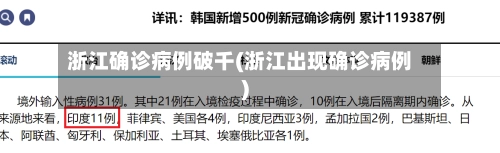 浙江确诊病例破千(浙江出现确诊病例)-第2张图片