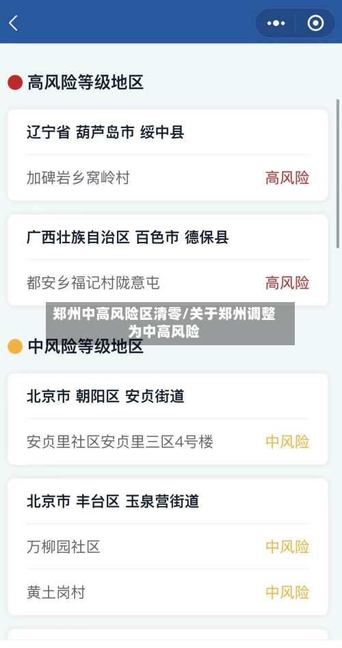 郑州中高风险区清零/关于郑州调整为中高风险-第2张图片