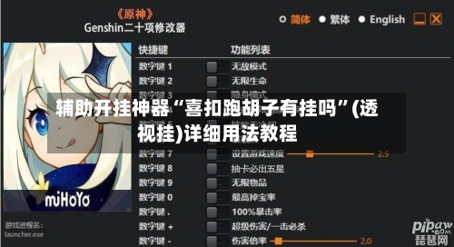 辅助开挂神器“喜扣跑胡子有挂吗”(透视挂)详细用法教程-第2张图片