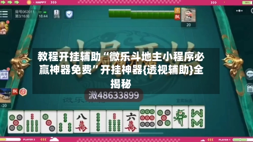 教程开挂辅助“微乐斗地主小程序必赢神器免费”开挂神器{透视辅助}全揭秘-第2张图片
