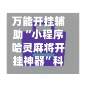 万能开挂辅助“小程序哈灵麻将开挂神器”科技辅助神器手机版教程-第2张图片