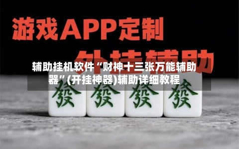 辅助挂机软件“财神十三张万能辅助器	”(开挂神器)辅助详细教程-第3张图片