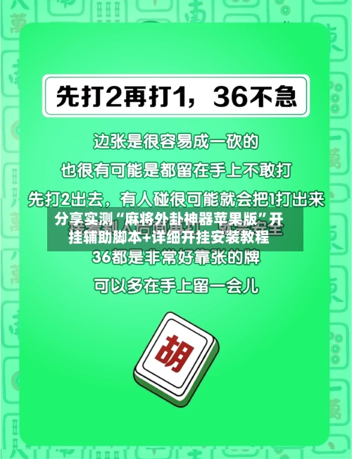 分享实测“麻将外卦神器苹果版	”开挂辅助脚本+详细开挂安装教程-第2张图片