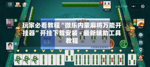 玩家必看教程“微乐内蒙麻将万能开挂器”开挂下载安装 - 最新辅助工具教程-第3张图片