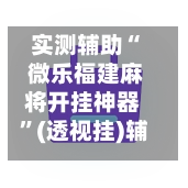 实测辅助“ 微乐福建麻将开挂神器	”(透视挂)辅助下载教程-第2张图片