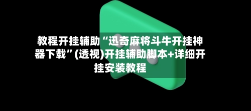 教程开挂辅助“迅奇麻将斗牛开挂神器下载”(透视)开挂辅助脚本+详细开挂安装教程-第2张图片