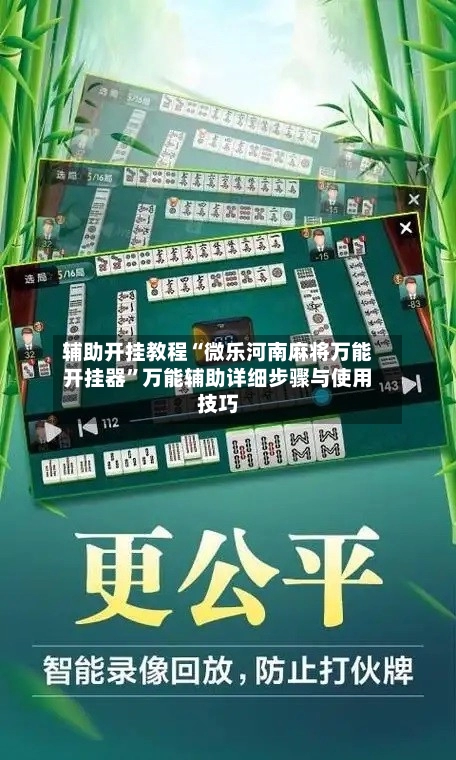 辅助开挂教程“微乐河南麻将万能开挂器”万能辅助详细步骤与使用技巧-第3张图片
