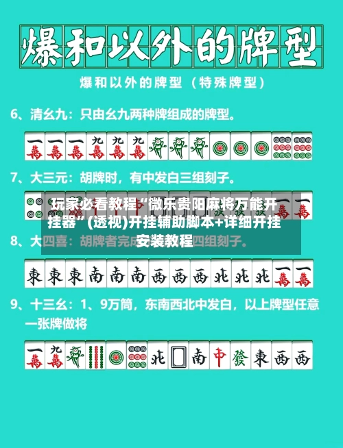 玩家必看教程“微乐贵阳麻将万能开挂器”(透视)开挂辅助脚本+详细开挂安装教程-第2张图片