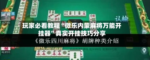 玩家必看教程“微乐内蒙麻将万能开挂器	”真实开挂技巧分享-第3张图片