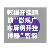 教程开挂辅助“微乐广东麻将开挂神器”智能辅助工具使用教程-第2张图片
