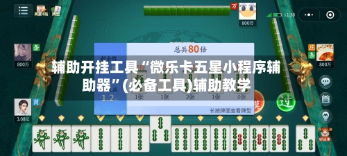 辅助开挂工具“微乐卡五星小程序辅助器”(必备工具)辅助教学-第2张图片