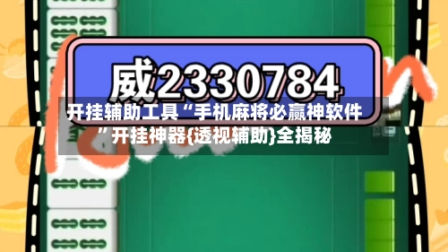 开挂辅助工具“手机麻将必赢神软件”开挂神器{透视辅助}全揭秘-第3张图片