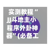 实测教程“JJ斗地主小程序外卦神器	”(必备工具)辅助教学-第2张图片