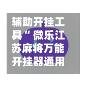 辅助开挂工具“ 微乐江苏麻将万能开挂器通用版”(必备工具)辅助教学-第2张图片