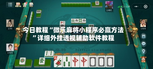 今日教程“微乐麻将小程序必赢方法”详细外挂透视辅助软件教程-第2张图片