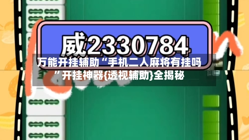 万能开挂辅助“手机二人麻将有挂吗”开挂神器{透视辅助}全揭秘-第2张图片