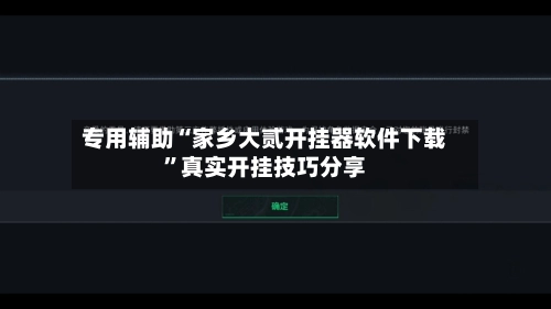 专用辅助“家乡大贰开挂器软件下载”真实开挂技巧分享-第2张图片
