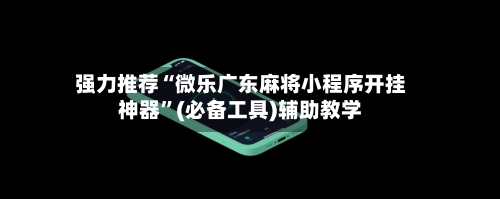 强力推荐“微乐广东麻将小程序开挂神器	”(必备工具)辅助教学-第2张图片