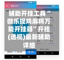 辅助开挂工具“微乐捉鸡麻将万能开挂器”开挂(透视)最新辅助详细-第2张图片