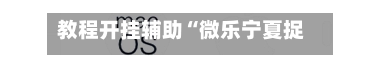 教程开挂辅助“微乐宁夏捉麻子必赢神器	”(辅助神器)开挂详细教程-第2张图片