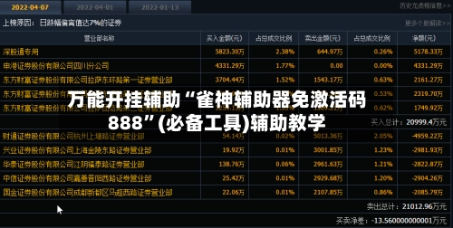 万能开挂辅助“雀神辅助器免激活码888”(必备工具)辅助教学-第3张图片