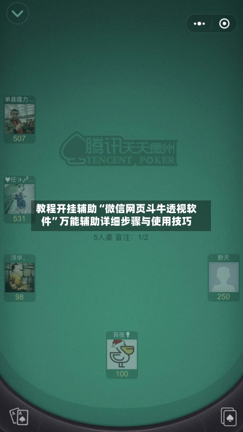 教程开挂辅助“微信网页斗牛透视软件”万能辅助详细步骤与使用技巧-第3张图片