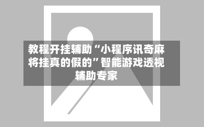 教程开挂辅助“小程序讯奇麻将挂真的假的	”智能游戏透视辅助专家-第3张图片