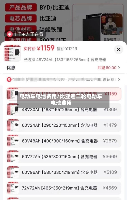 电动车电池费用/比亚迪二轮电动车电池费用-第3张图片