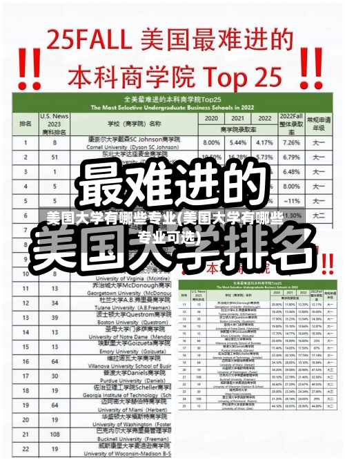 美国大学有哪些专业(美国大学有哪些专业可选)