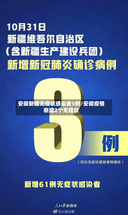 安徽新增无症状感染者5例/安徽疫情新增2个无症状