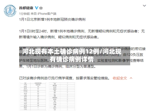 河北现有本土确诊病例12例/河北现有确诊病例详情