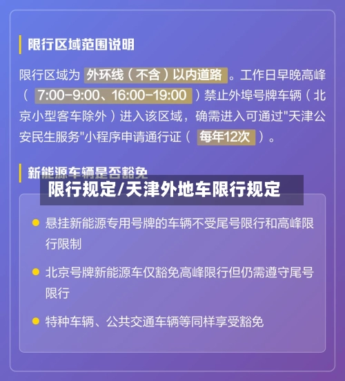 限行规定/天津外地车限行规定