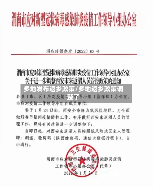 多地发布返乡政策/多地返乡政策调整了