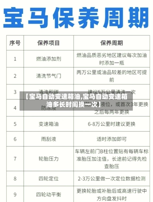 【宝马自动变速箱油,宝马自动变速箱油多长时间换一次】